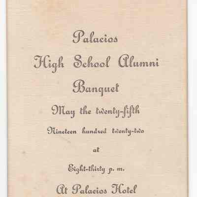 Palacios High School Alumni Banquet Invitation