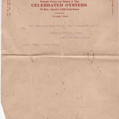 Texas Federation of Women's Club Letter