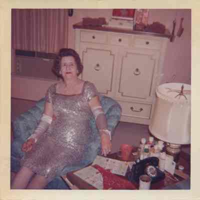 Elsie Luther at a party