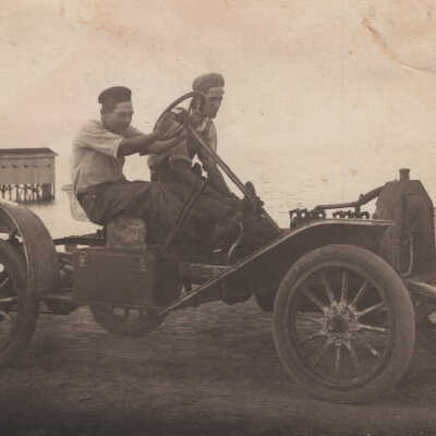 Frank Tolbirt and his racecar