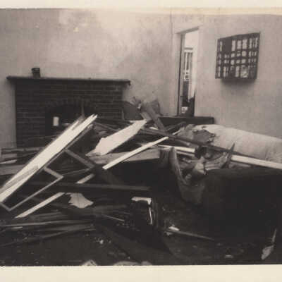 Interior Hurricane Carla damage