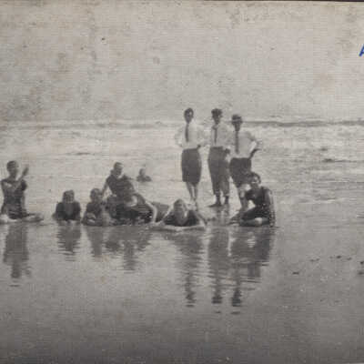 Kids swimming in Bay