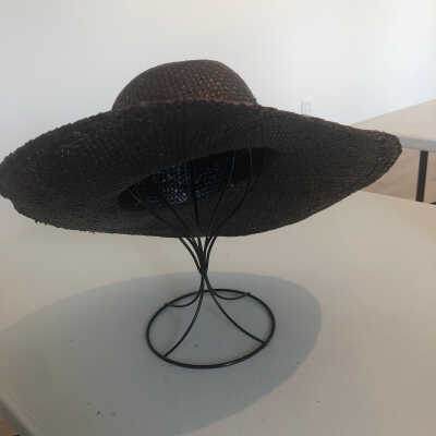 Dark Brown Straw Hat