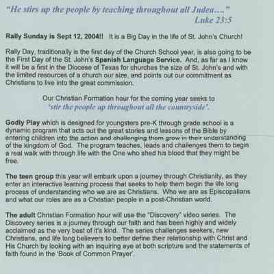 Newsletter September 2004