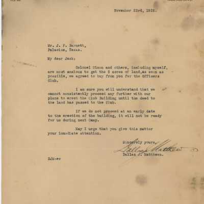Letter to Barnett