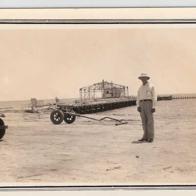 Pavilion, construction from shore