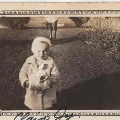 Claire Joy as a toddler/young child