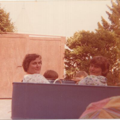 Women looking back
