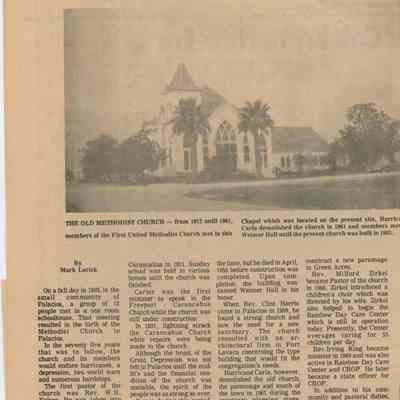 Palacios First United Methodist Church Preserves It's History