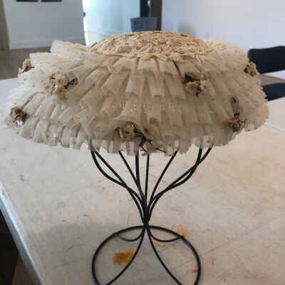White Hat with Lace