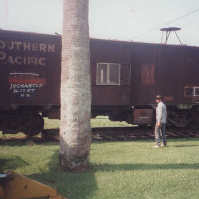 Caboose installation at Railroad Park