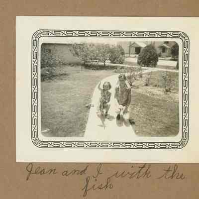 Claire Luther with Jean Callaway with fish