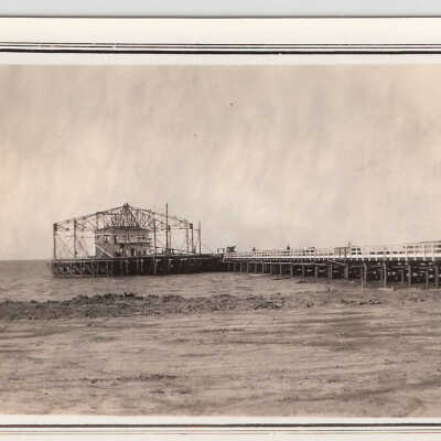 Pavilion, view of construction from shore