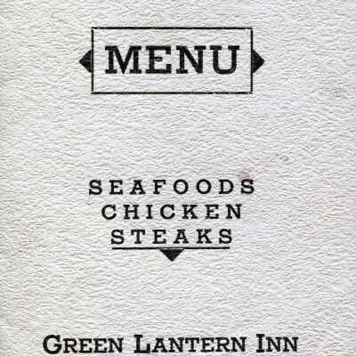 Green Lantern Inn Cafe Menu