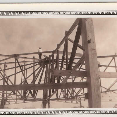 Pavilion, construction roof beams