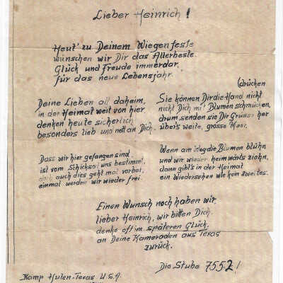 Heinrich Schroder Letter
