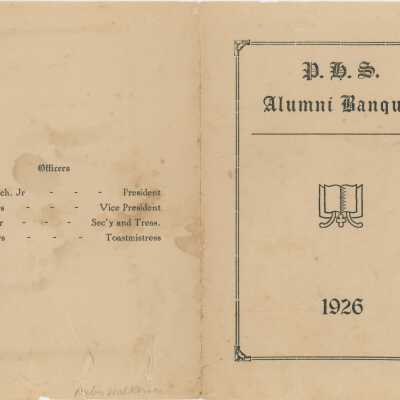 PHS Alumni Banquet Program