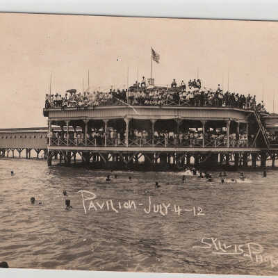 Pavilion, post card, July 4th 1912