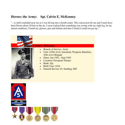 Sgt. Calvin E. McKenney