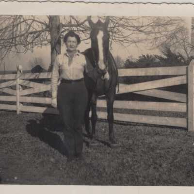 Lucille on her farm