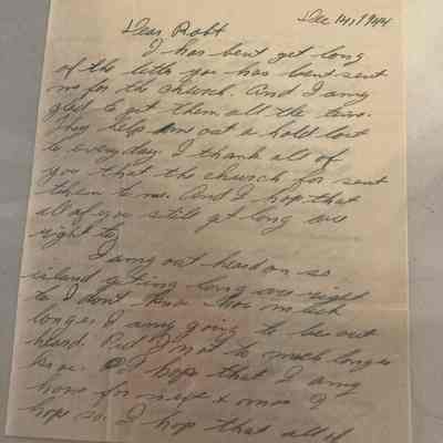 Letter Emmett J. Chiles[?] Jr. to "Robt" 14 Dec. 1944