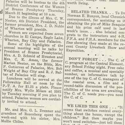 Presbyterian Women to entertain fourth district conference