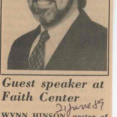 Guest Speaker at Faith Center