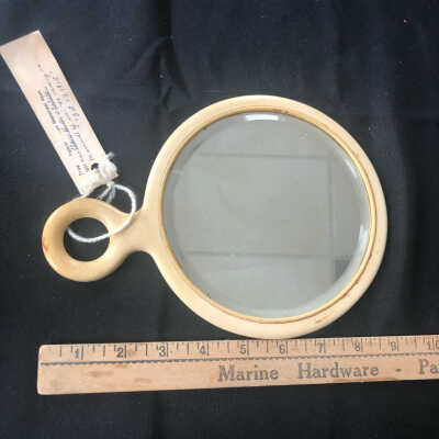 Beige Hand Mirror
