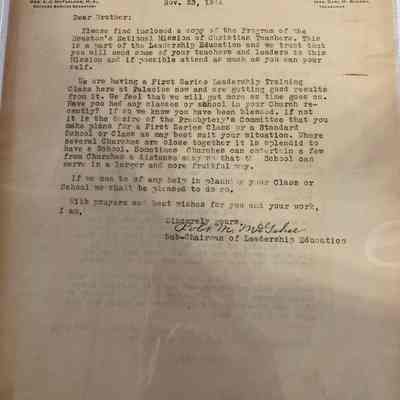 Letter from Robt. M. McGehee to "Brother", 23 Nov. 1944