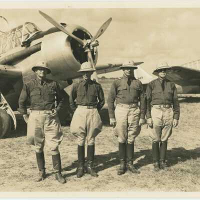 Major General Birkhead and Aides