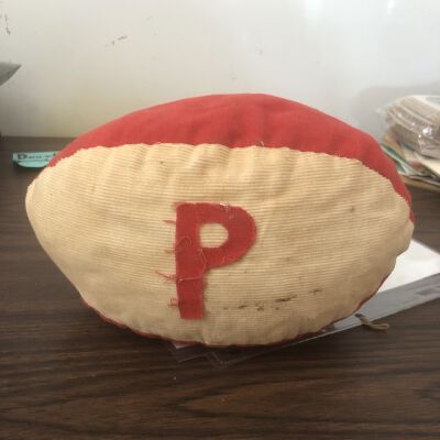 Stuffed Red & White Football
