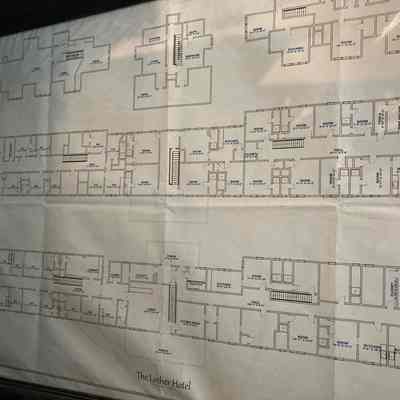 Framed Floorplan of the Luther Hotel