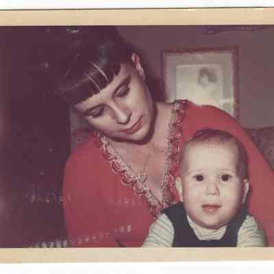 Claire Dilworth holding a baby
