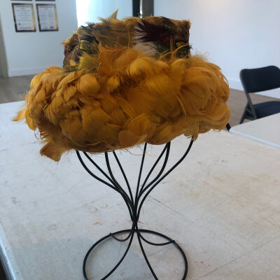 Yellow Feather Hat
