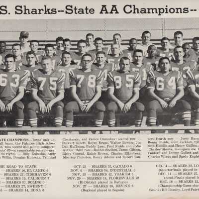 1964 High School State Football AA Champion