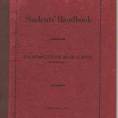Palacios Junior High School Student's Handbook