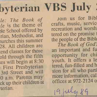 Presbyterian VBS July 24