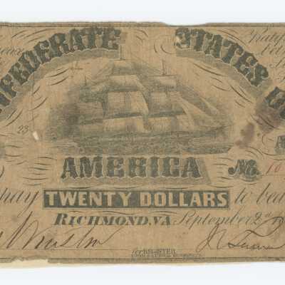 Confederate States of America Twenty Dollars