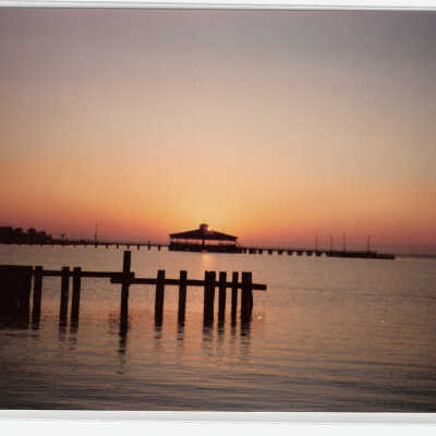 Pavilion, Sunrise view from end of 6th street