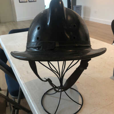 Black Fireman Helmet