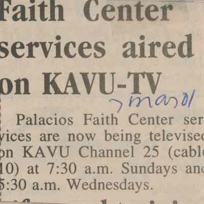Faith Center services aired on KAVU-TV