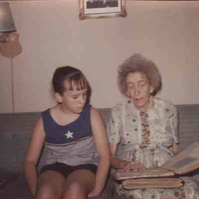 a girl and her grandma?