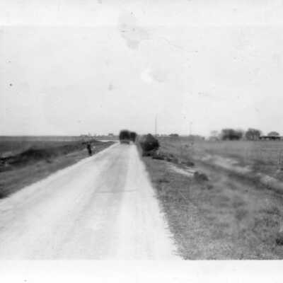 Searchlight in the background