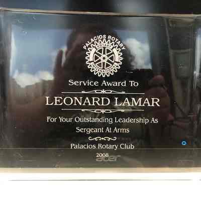Service Award to Leonard Lamar