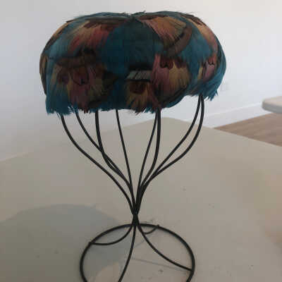 Multicolored Feather Hat