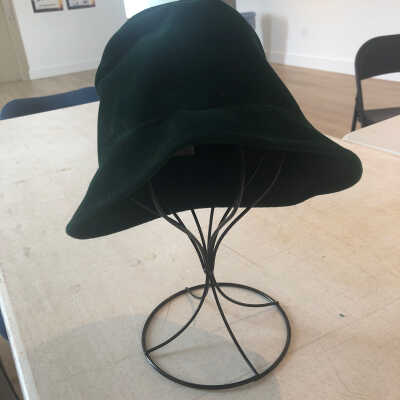 Green Velvet Hat