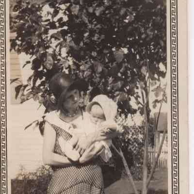 Young Elsie with an infant Claire joy