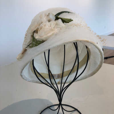 White Coolie-type Easter Bonnet