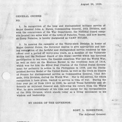 Official Letter of Renaming Camp