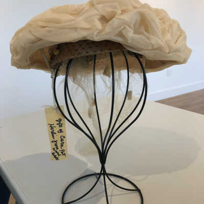 Ruffled Lace topped Hat with a Veil
